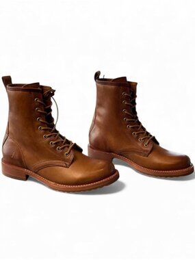 Frye Veronica Flex Combat Boots in Caramel | Women’s Size 7.5B